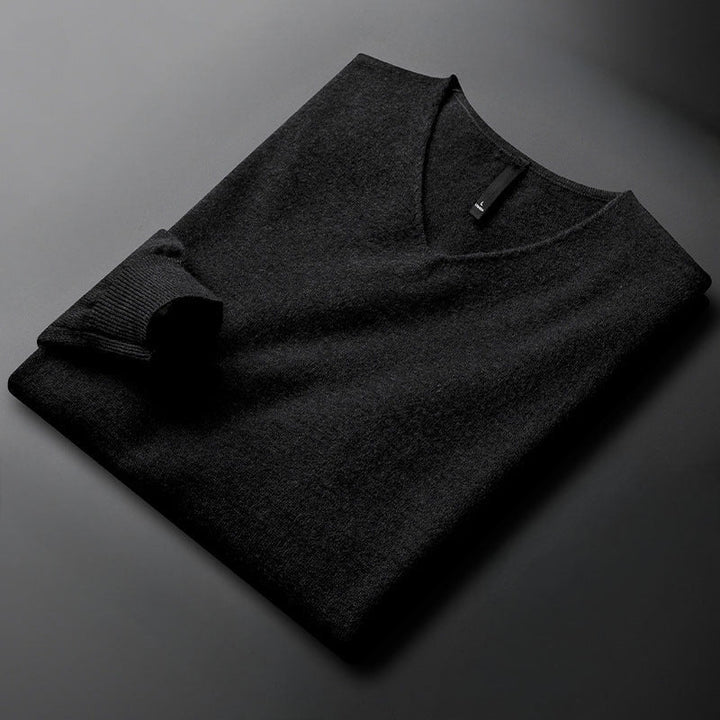 Pánský moderní oversized kardigan s výstřihem do V v cínové barvě