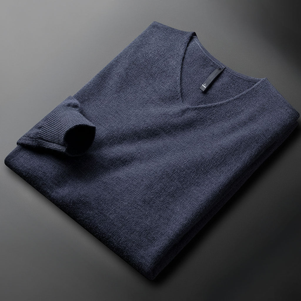 Pánský moderní oversized kardigan s výstřihem do V v cínové barvě