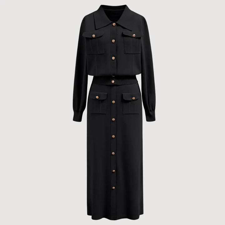 Elegant Knit Two-Piece Set for Effortless Style-MODAUTLET