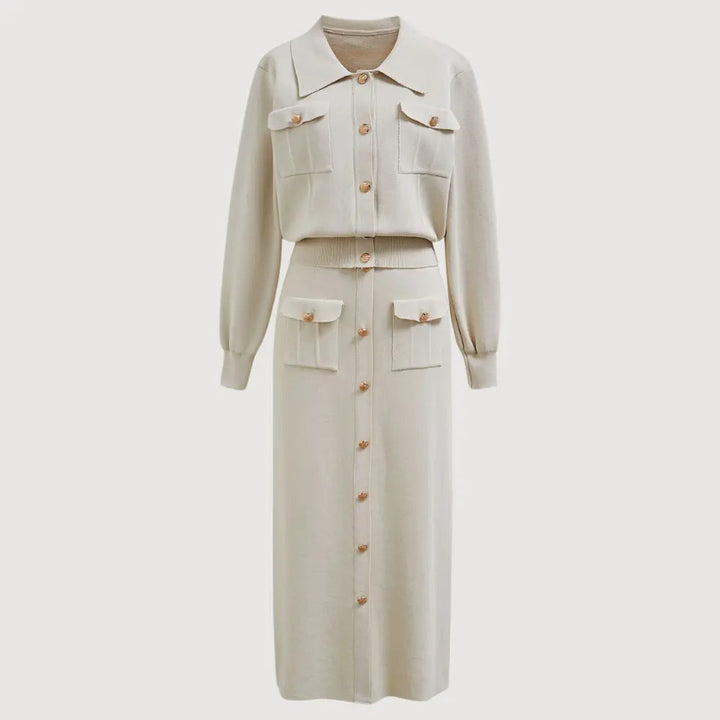 Elegant Knit Two-Piece Set for Effortless Style-MODAUTLET