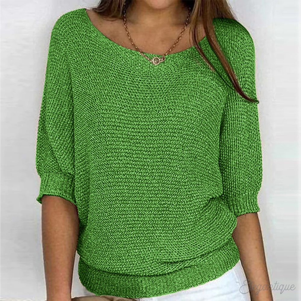 Cozy Pullover Sweater Green