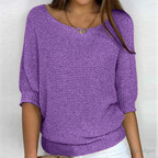 Cozy Pullover Sweater Violet