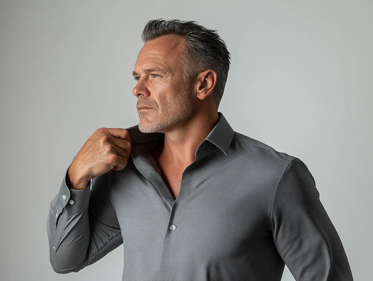 NoCrease | Wrinkle-Free Stretch Shirt Grey