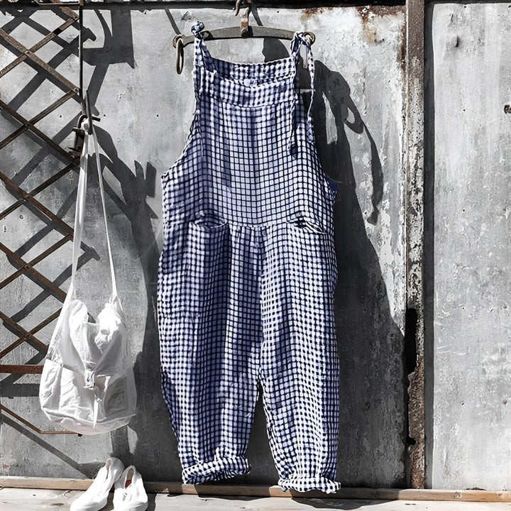 Rosie | Naisten vintage-raidallinen väljä lappuhaalari