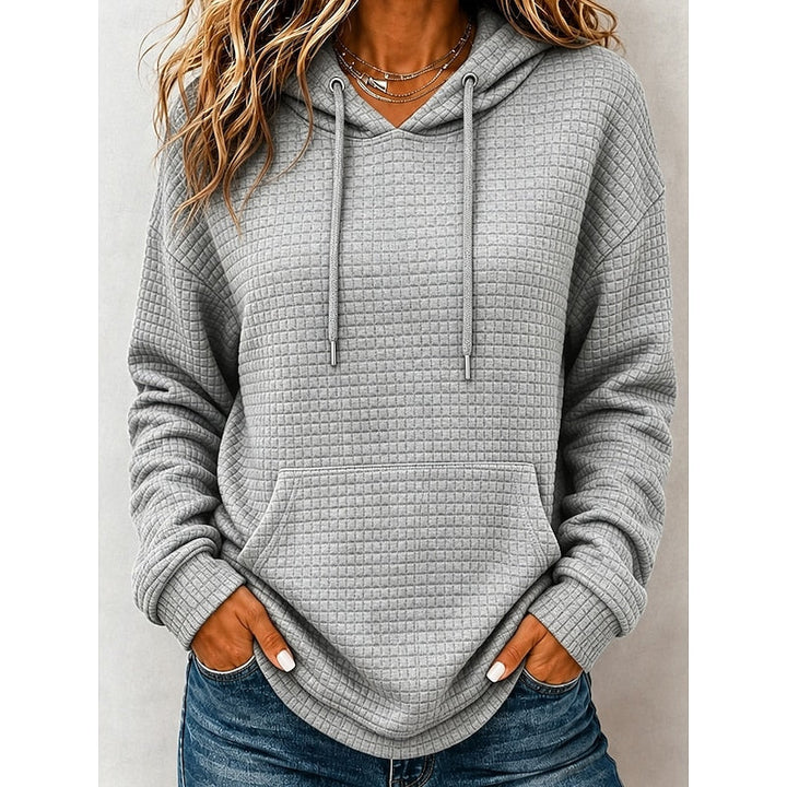 Women's Textured Drawstring Hoodie