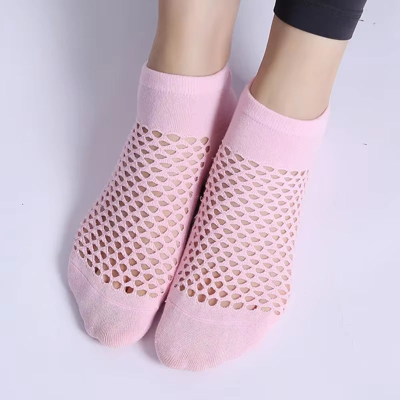 Breathable Mesh Ankle Sock Set Pink (5-Pack)