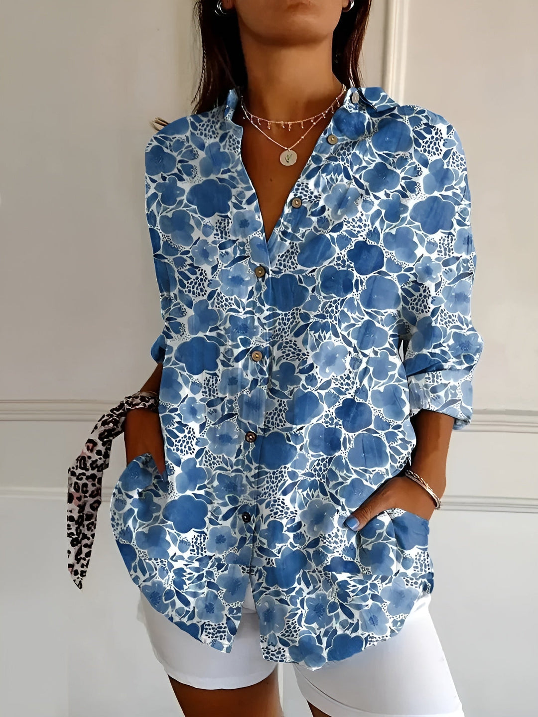 Women's Stylish Floral Blouse-MODAUTLET