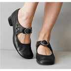 Denisa – Orthopaedic Leather Sandals Black