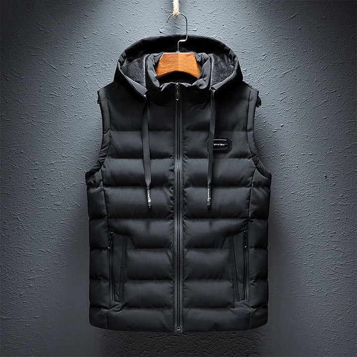 Evan – Fleece-Lined Hooded Vest-MODAUTLET