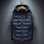 Evan – Fleece-Lined Hooded Vest Dark Blue