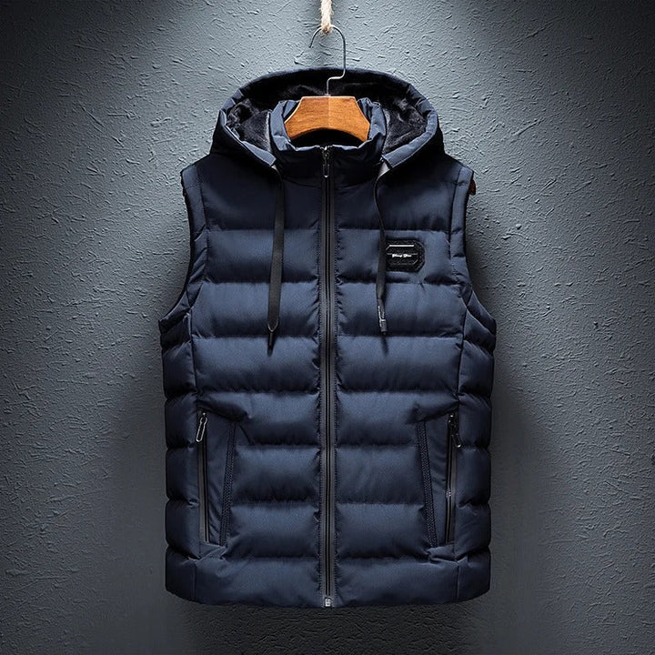 Evan – Fleece-Lined Hooded Vest-MODAUTLET