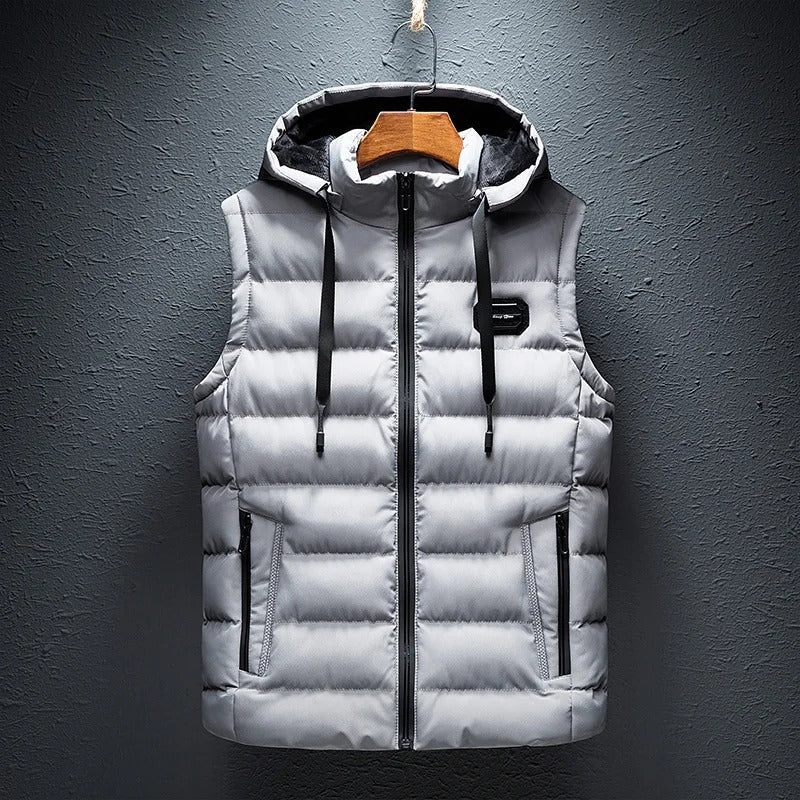 Evan – Fleece-Lined Hooded Vest-MODAUTLET