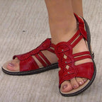 Stylish Orthopedic Flat Sandals With Arch Support Red
