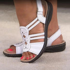 Stylish Orthopedic Flat Sandals With Arch Support White