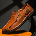 Men's Elegant Supportive Loafers Gold Brown