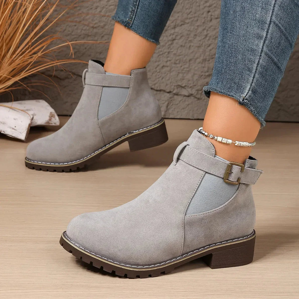 Women's Stylish Buckle Ankle Boots