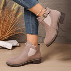 Women's Stylish Buckle Ankle Boots