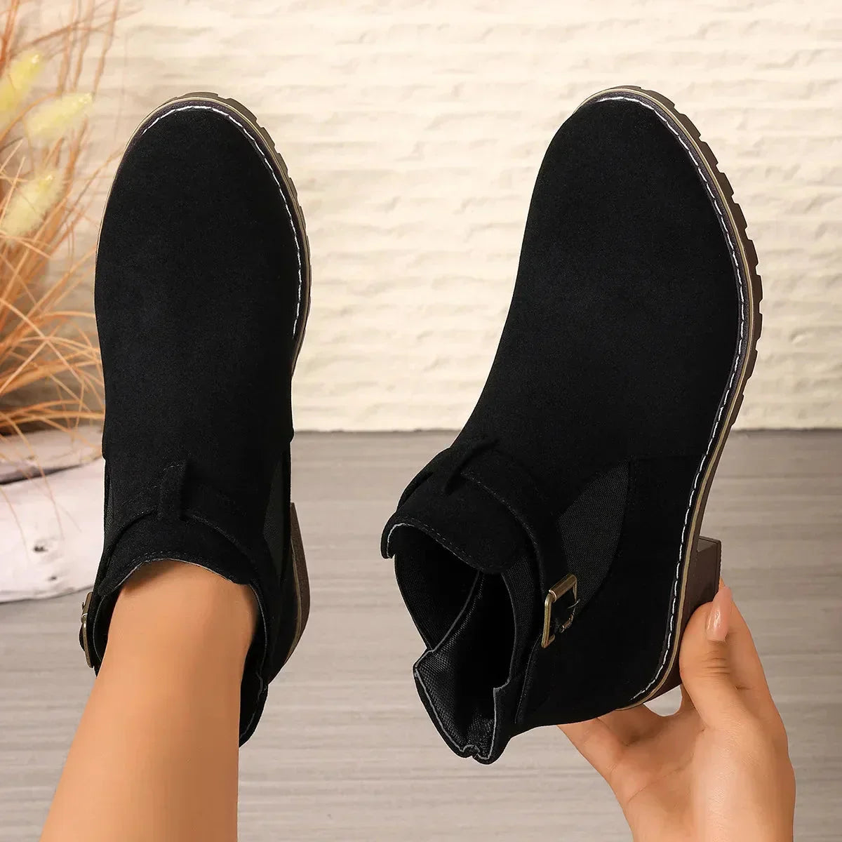 Women's Stylish Buckle Ankle Boots
