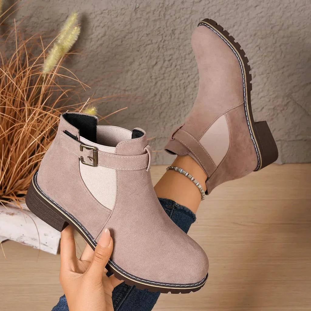 Women's Stylish Buckle Ankle Boots