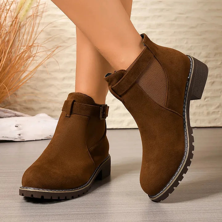 Women's Stylish Buckle Ankle Boots