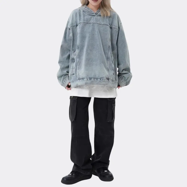 Denim Hoodie for Ultimate Comfort-MODAUTLET