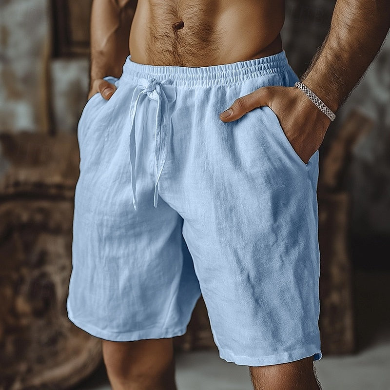 Featherlight Cotton Casual Shorts Men Breathable Comfort Blue