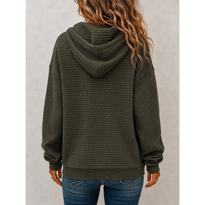 Women's Textured Drawstring Hoodie