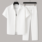 Cavari Relaxed Linen Set White