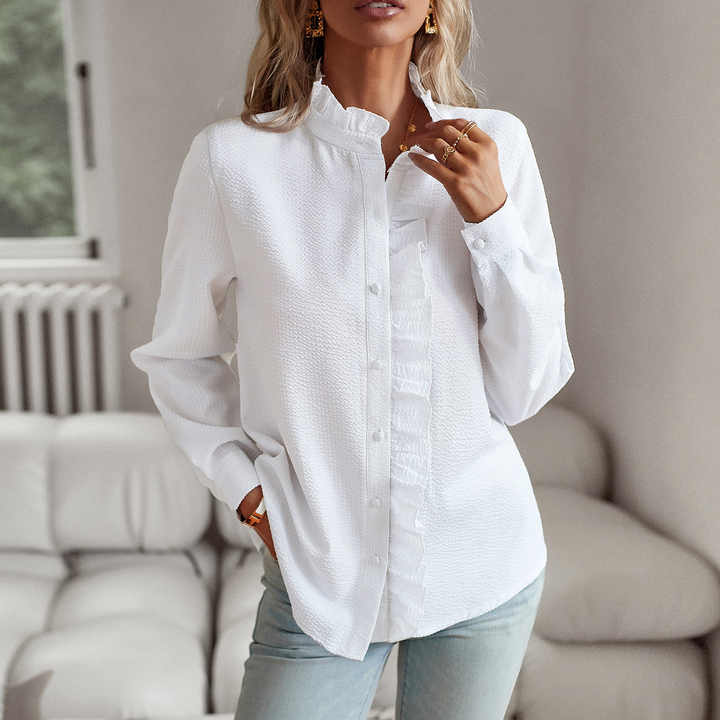 Women's Elegant Blouse - Stylish and Chic Top White