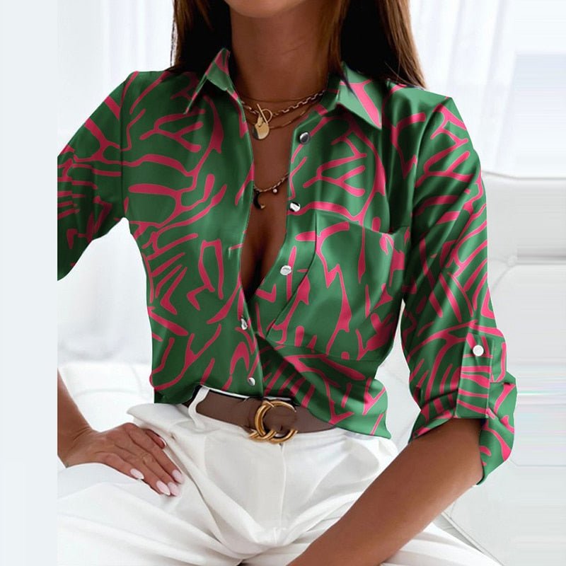 Women's Chic Collared Blouse-MODAUTLET