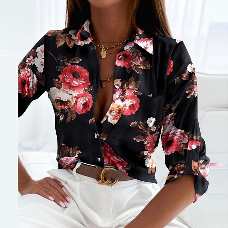 Women's Chic Collared Blouse-MODAUTLET