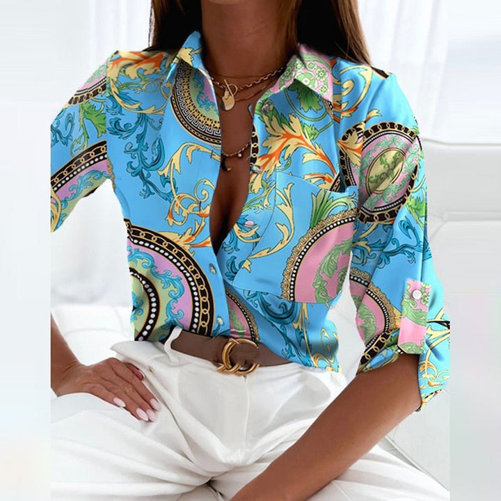 Women's Chic Collared Blouse-MODAUTLET