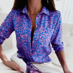 Women's Chic Collared Blouse Purple