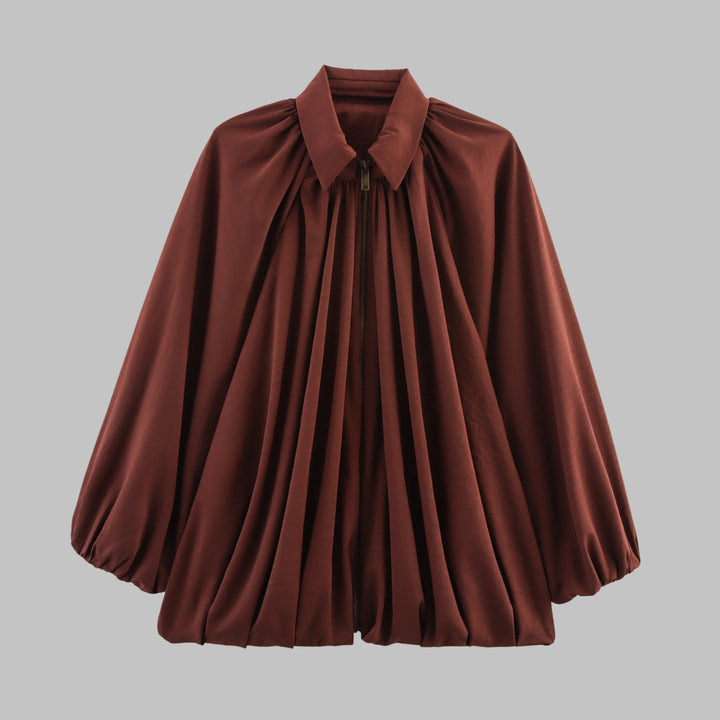 Giacca bomber oversize da donna con maniche a pipistrello imbottite