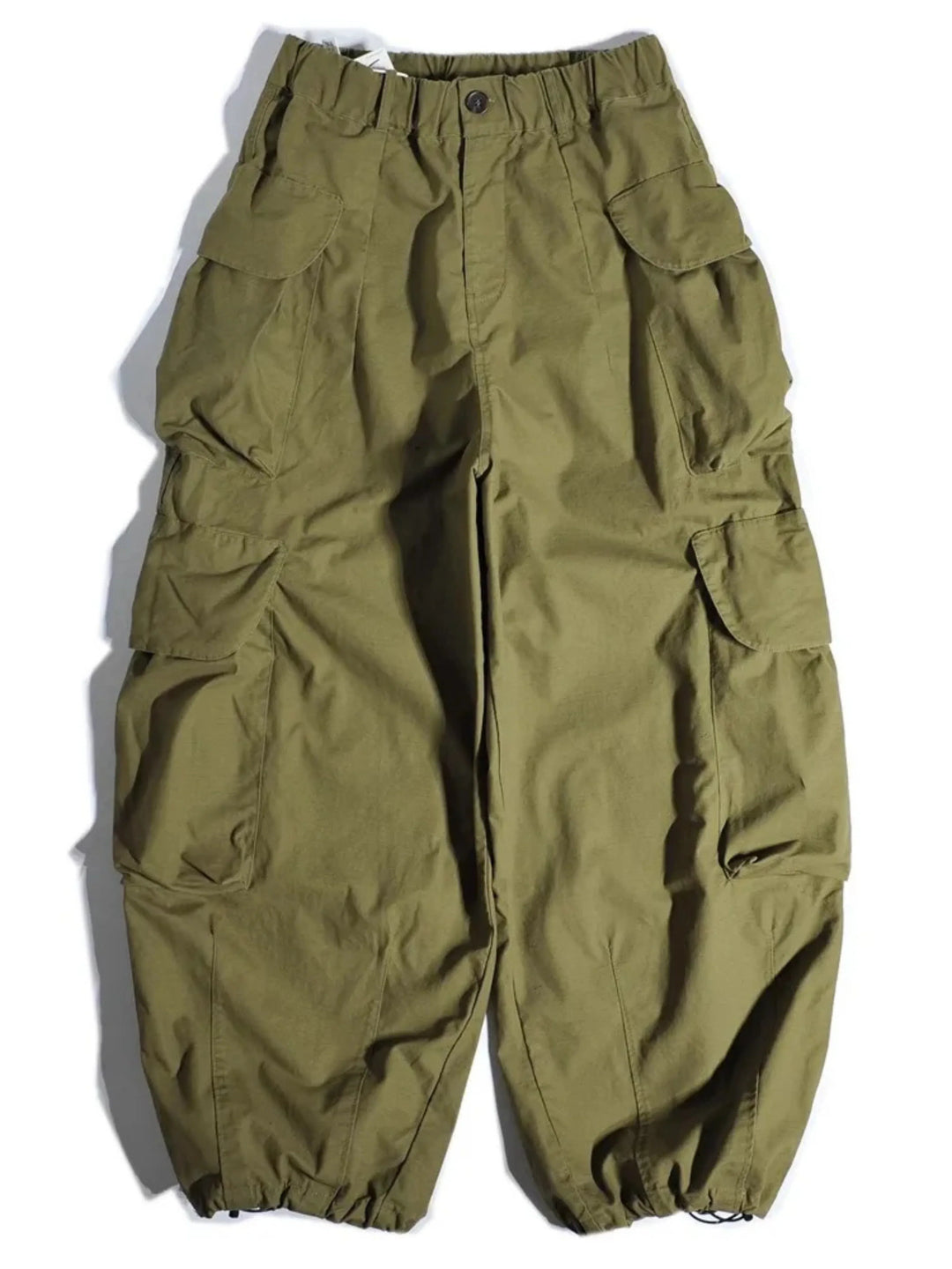 Damesparachutebroek met cargozakken | elastische taille en aangesnoerde enkels