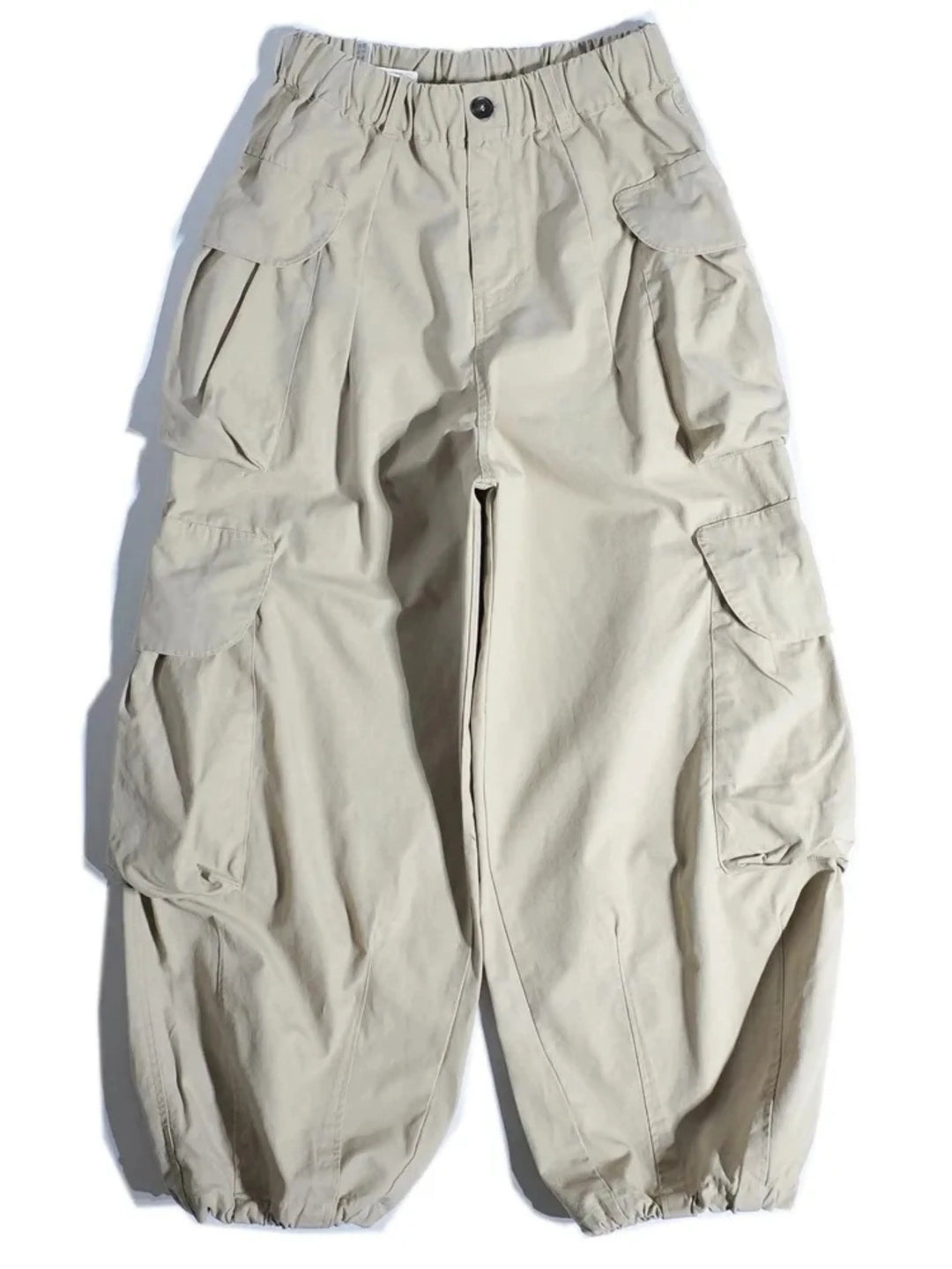 Damesparachutebroek met cargozakken | elastische taille en aangesnoerde enkels