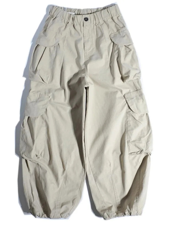 Damesparachutebroek met cargozakken | elastische taille en aangesnoerde enkels