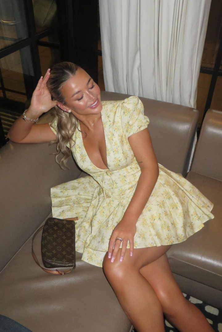 Gabriella | Women's Floral A-Line Puff Sleeve Mini Dress