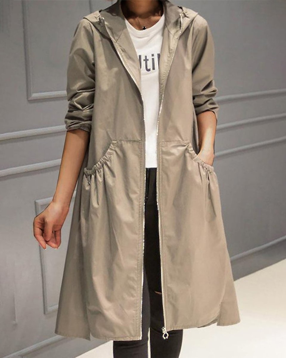 Mia | Women's Waterproof Long A-Line Trench Coat