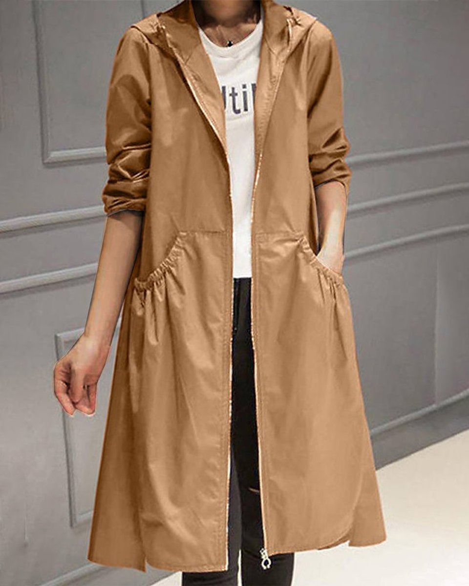 Mia | Women's Waterproof Long A-Line Trench Coat