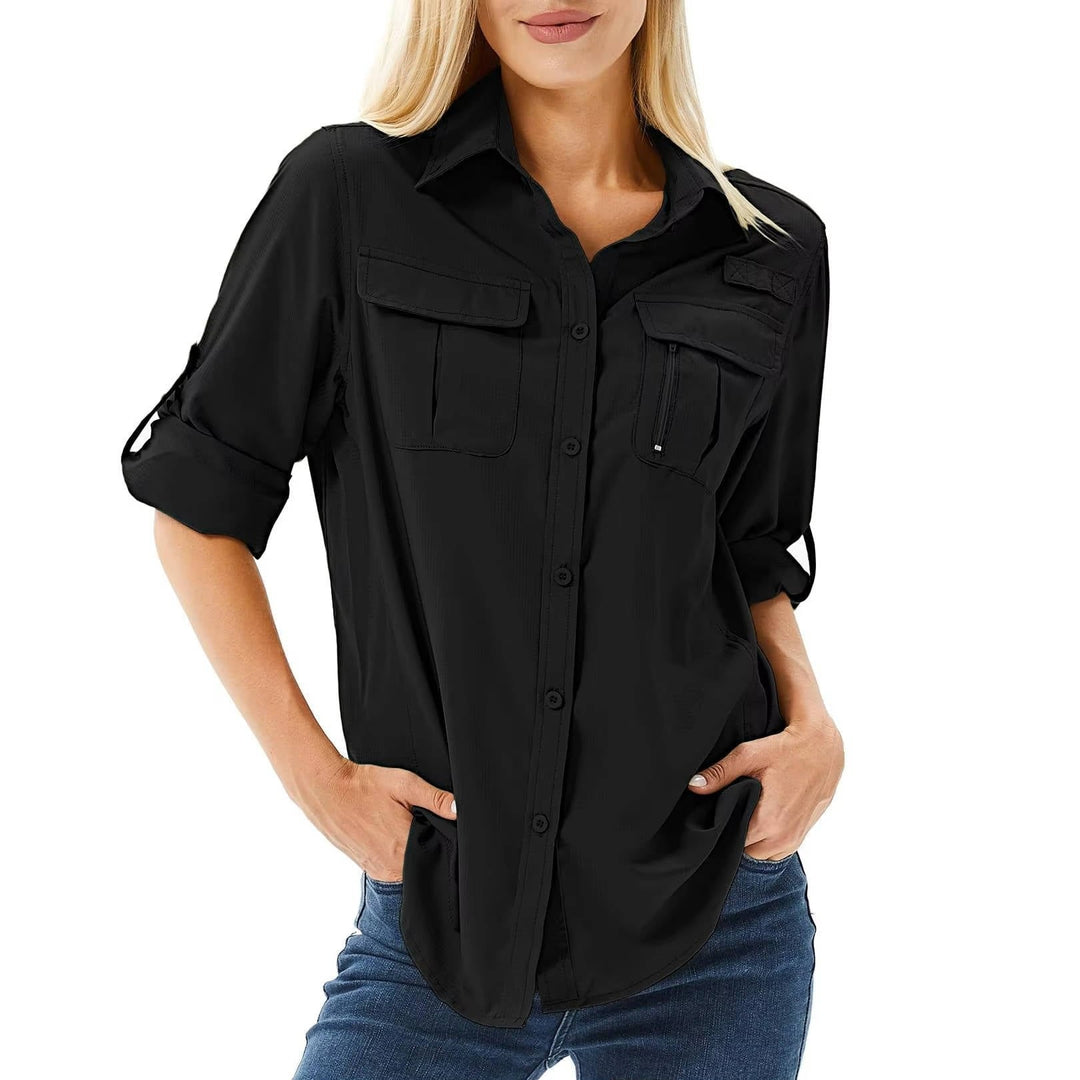 Phoebe | Women's UPF 50 Sun Protection Roll-Up Hiking Shirt