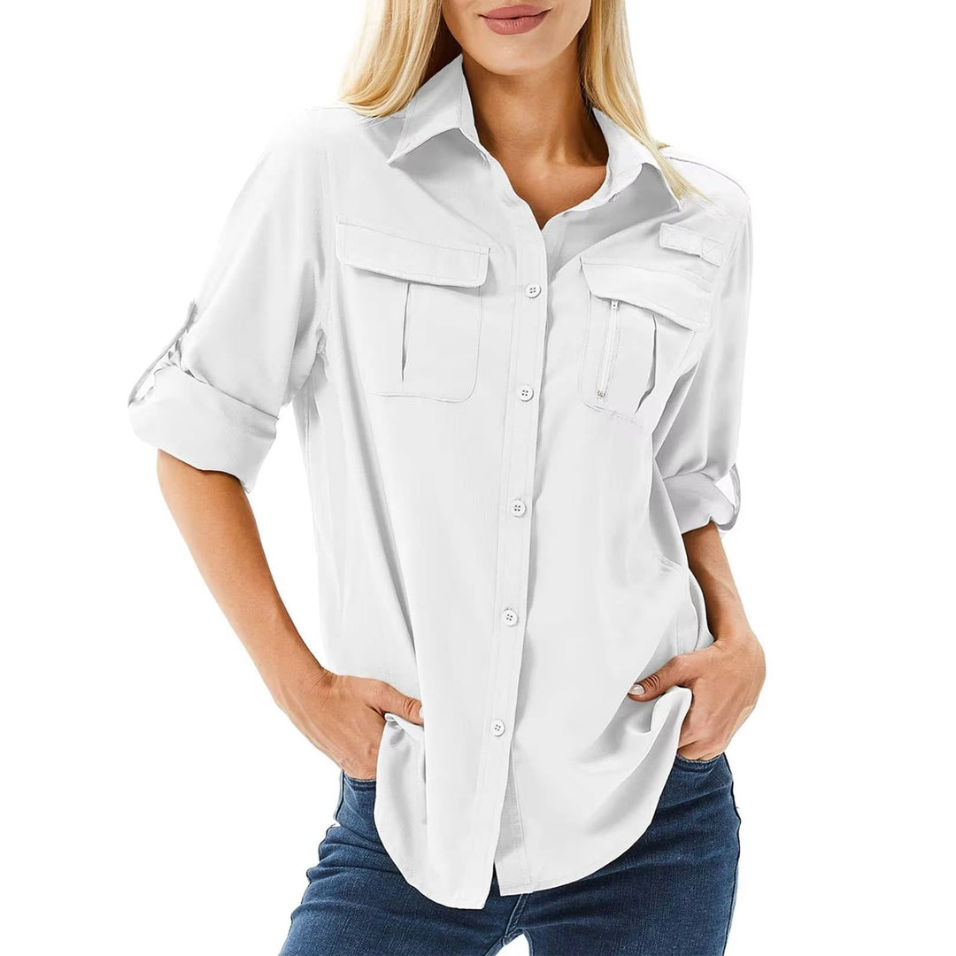 Phoebe | Women's UPF 50 Sun Protection Roll-Up Hiking Shirt