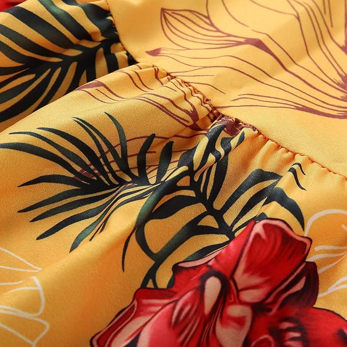 Women's Yellow Maxi Dress-MODAUTLET
