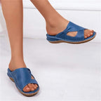 Stylish Orthopedic Leather Sandals With Soft Soles