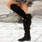 Women's Elegant Longline Boots Black